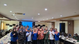 Foto bersama usai pengukuhan PODSI Halmahera Utara.