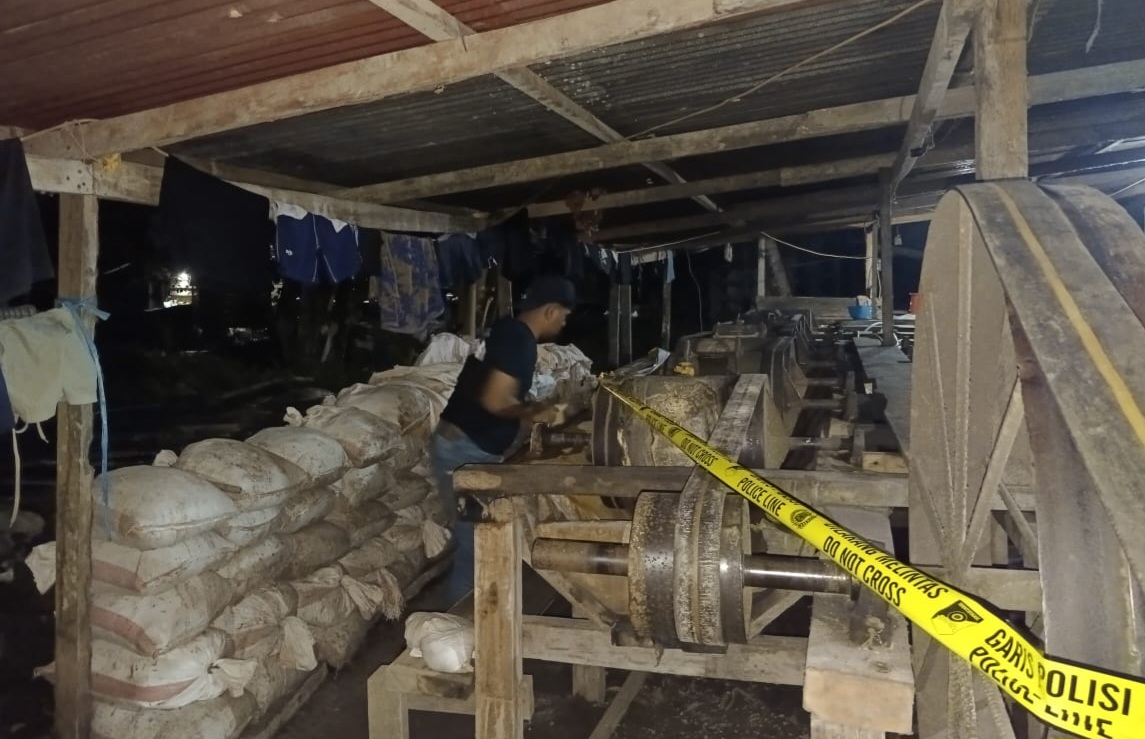 Operasi Tanpa Ijin, Polda Malut Dan Polres Halut Bongkar Tambang Emas Ilegal Di Galela Barat