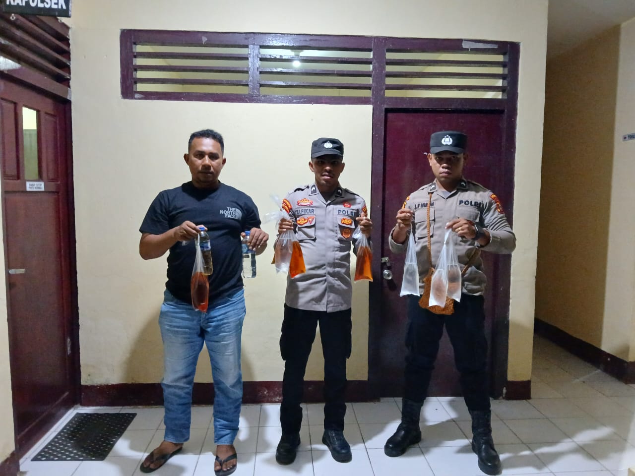 Patroli KRYD Polsek Kao Berhasil Sita Miras Jenis Cap Tikus