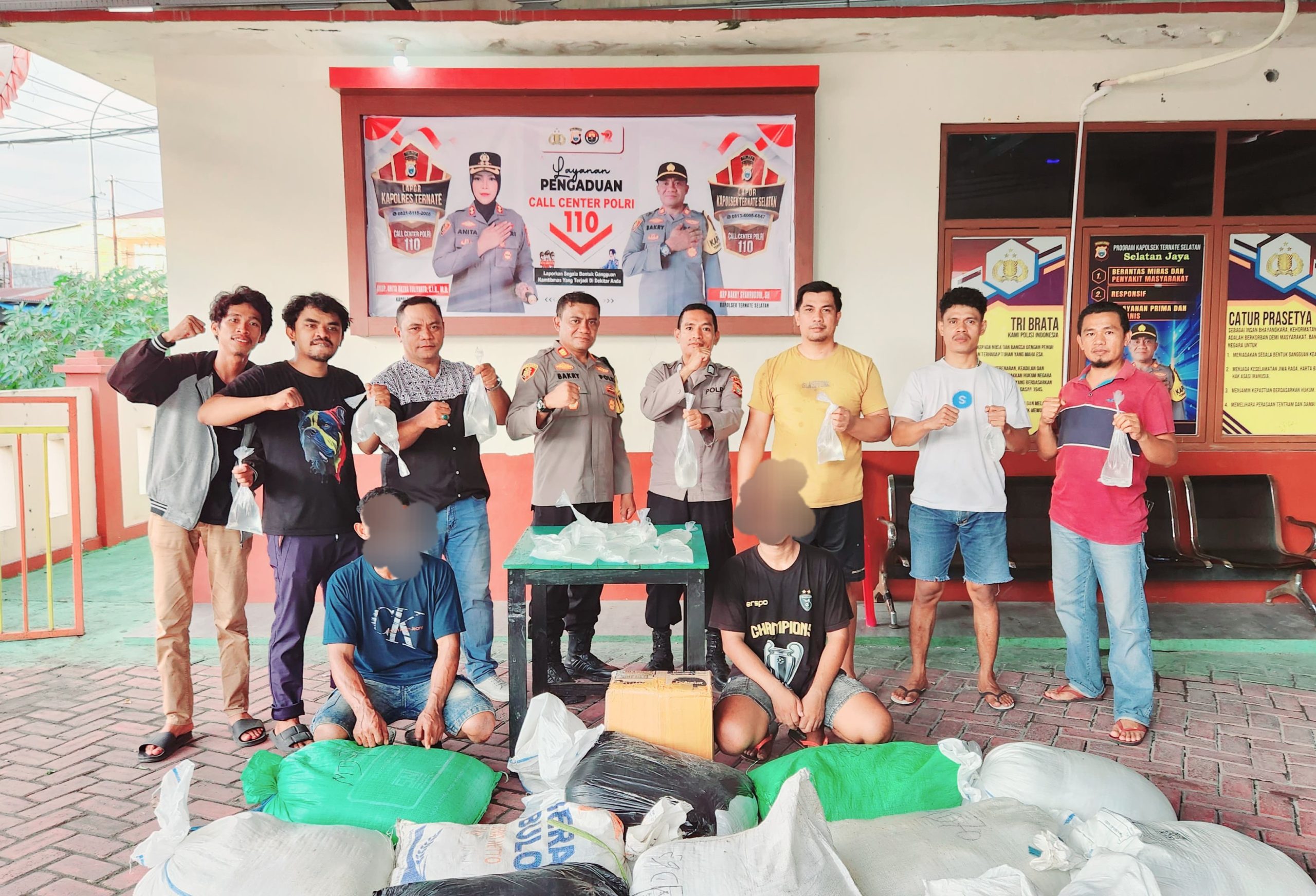 Edarkan Miras Ratusan Liter, Dua Pemuda Asal Halbar Diamankan Polisi