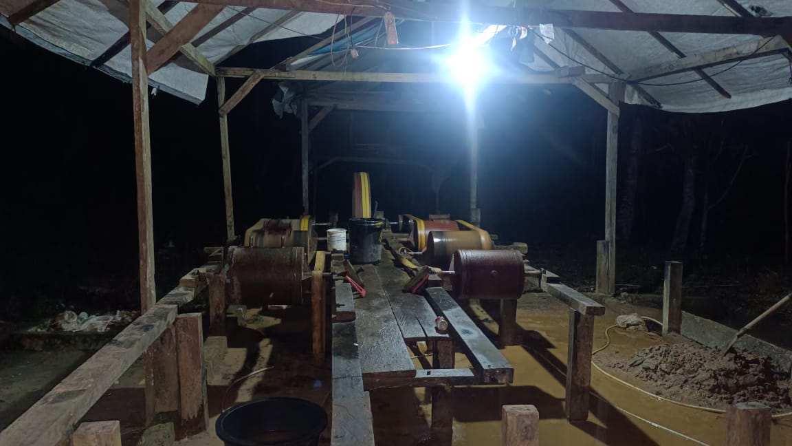 Polres Halut Grebek Tambang Emas Ilegal Di Malifut, 2 Penambang Berhasil Diamankan