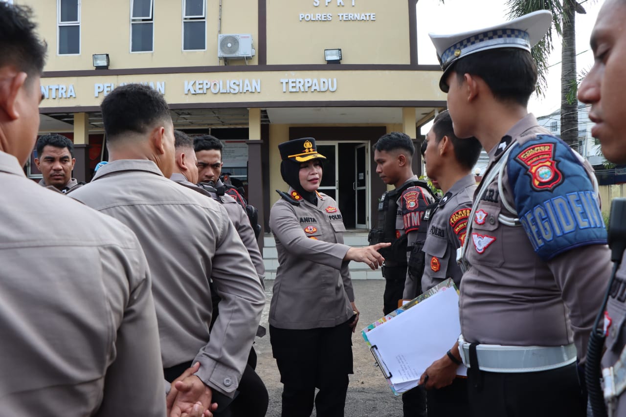 Kapolres Ternate Pimpin Gaktiblin Untuk Jaga Kedisiplinan Dan Cegah Penyalahgunaan Narkoba
