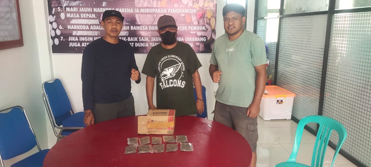 Jemput Paket Di Jasa Pengiriman, Pria Asal Galela Diciduk Satres Narkoba Polres Halut
