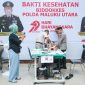 Polda Malut saat melakukan sunatan massal dan donor darah gratis.(Foto/Humas)