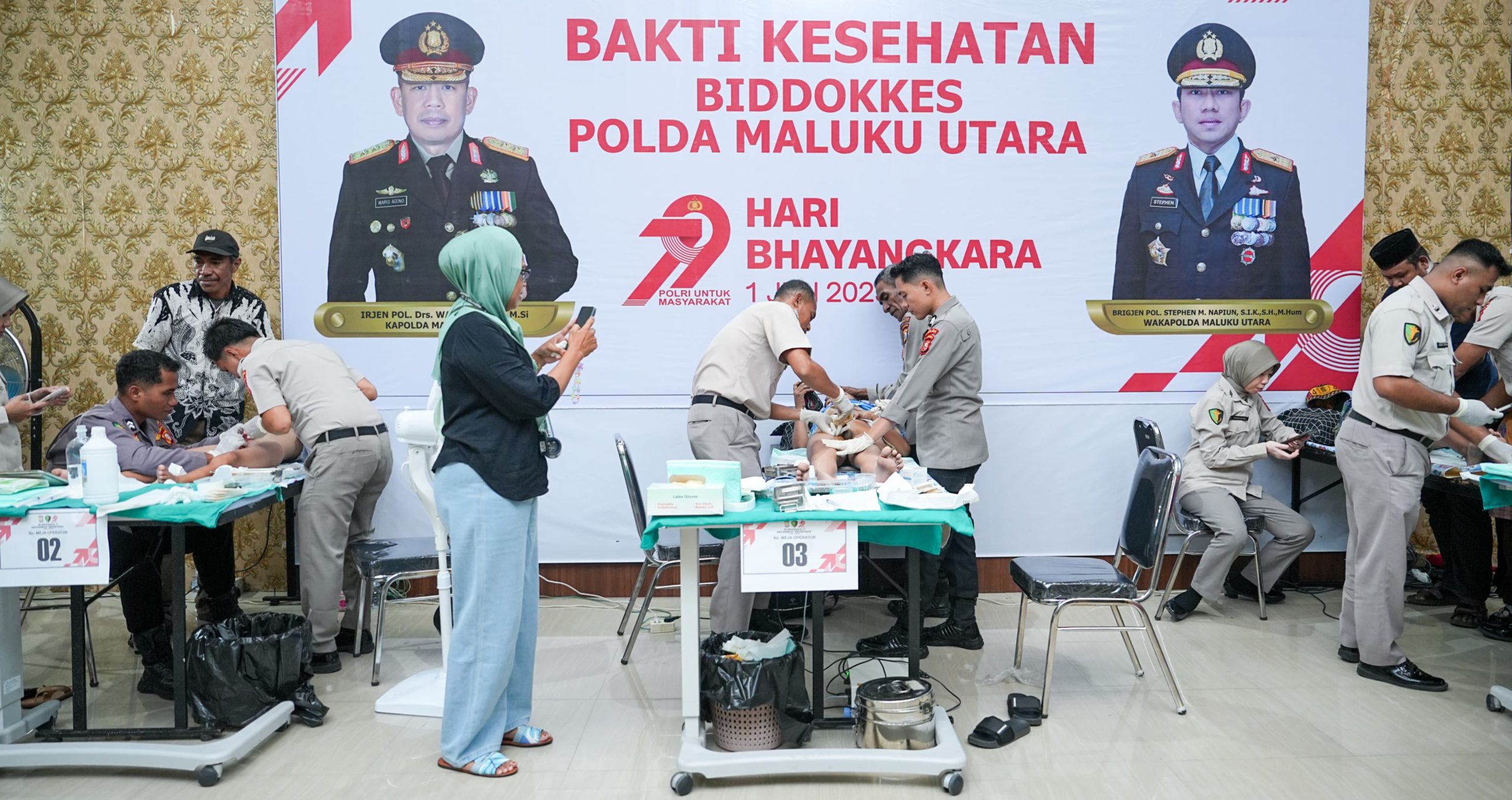 Sambut Hari Bhayangkara Ke-79, Polda Malut Gelar Sunatan Massal Dan Donor Darah Gratis