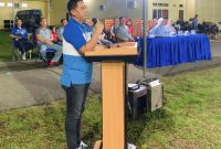 Kapolres Pulau Morotai saat membuka turnamen Volly Ball
