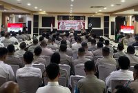 Pertemuan Kapolda Malut bersama dengan PJU Polres Halut dan sejumlah anggota.