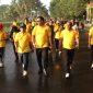 Polres Halut bersama Forkopimda jalan sehat bersama.
