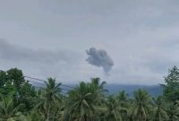 Gunung Dukono Semburkan abu vulkanik setinggi 900 meter.(istimewa)
