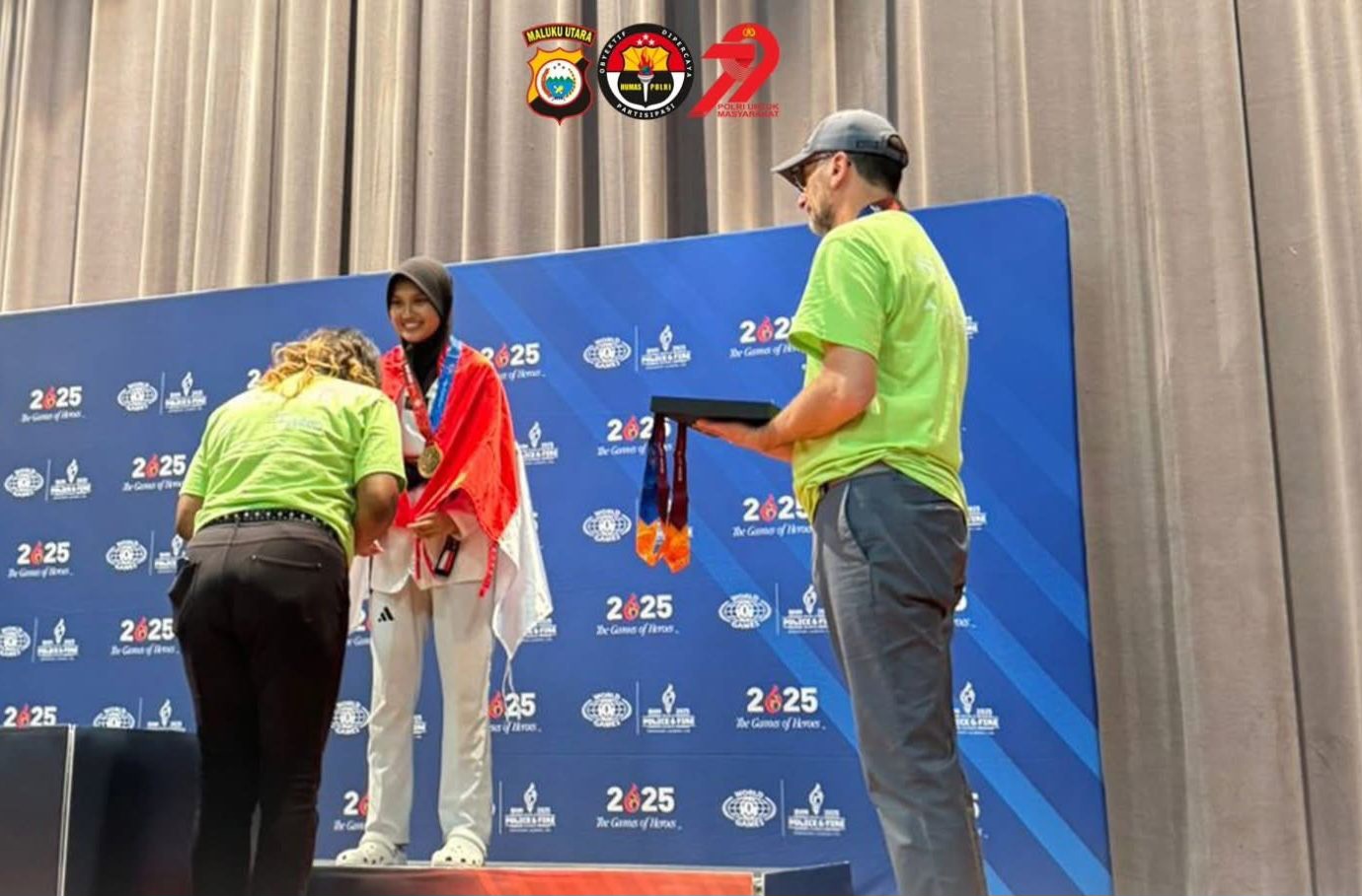 Bripda Ikja, Polwan Polda Malut, Raih Juara 3 Taekwondo Kelas Under 49 Kg Putri di World Police and Fire Games 2025 Di Amerika Serikat