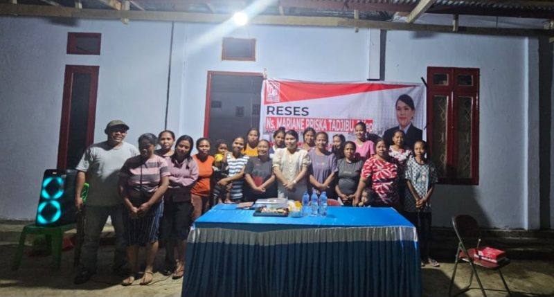 Priska Tadjibu reses di Desa Wangongira.(foto/istimewa)