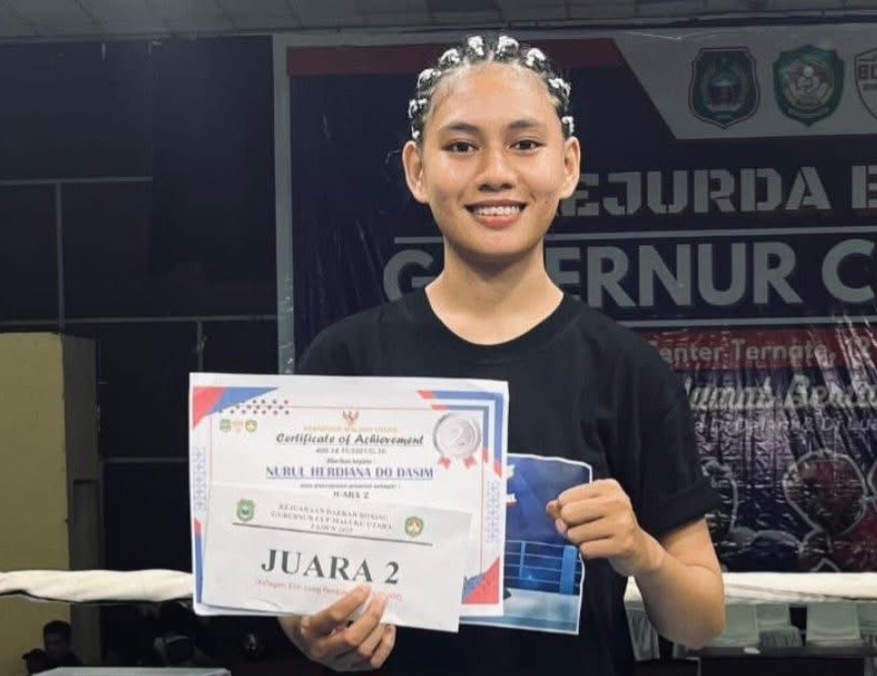 Bripda Nurul Raih Juara 2 Kejurda Tinju Gubernur Cup 2025