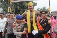 Pisah sambut Kapolres Halmahera Utara.(foto/humas)