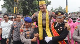 Pisah sambut Kapolres Halmahera Utara.(foto/humas)