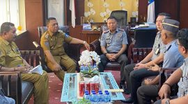 Kalaps Kelas IIB Tobelo audiens dengan Bupati Halut.(foto/istimewa)