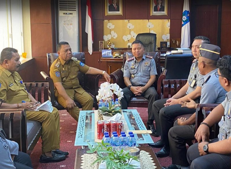 Kalaps Kelas IIB Tobelo audiens dengan Bupati Halut.(foto/istimewa)