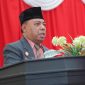 Bupati Halut ketika menyampaikan pidato tentang Ranperda pertanggungjawaban tahun 2024.
