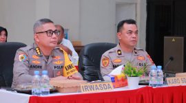 Irwasda Polda Malut mengikuti Anev Ketahanan Pangan melalui Zoom Meeting.(foto/humas)