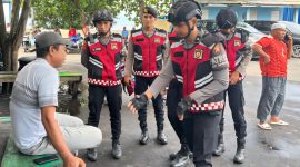 Direktorat Samapta Polda Malut, gelar patroli.(foto/humas)