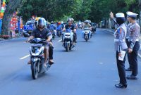 Polda Malut saat melakukan operasi patuh Kie Raha 2025.(foto/istimewa)