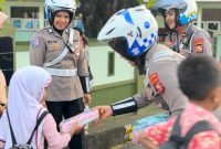 Polwan Ditlantas Polda Malut gelar pantroli.(foto/humas)