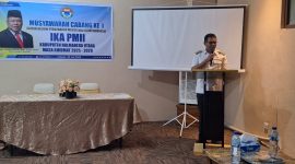 Wakil Bupati Halut Dr. Hi. Kasman Hi. Ahmad, buka Mucab IKA PMII Halut.