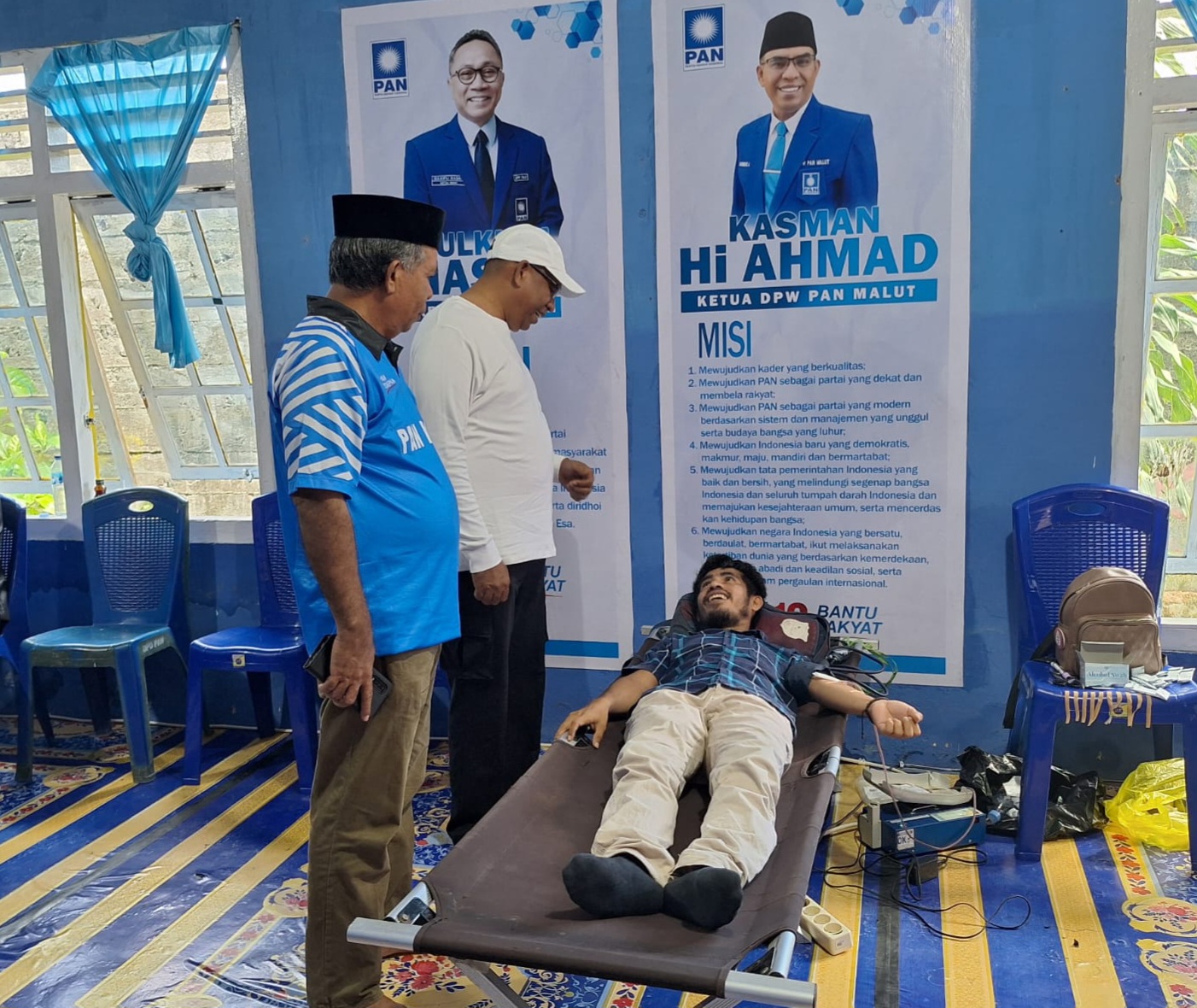 Sambut HUT RI Ke-80 Dan HUT PAN Ke-27, DPW PAN Malut  Dan DPD PAN Halut Gelar Aksi Donor Darah