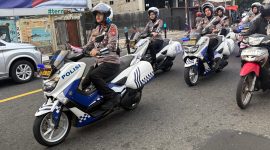 Polwan Ditlantas Polda Malut.(foto/humas)