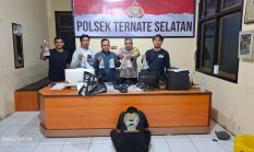 Unit Reskrim Polsek Ternate Selatan Amankan Penjual Miras Cap Tikus Di Ngade