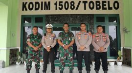 Kapolres Halut silaturahim ke Kodim 1508/Tobelo.