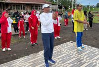 Wakil Bupati Halut senam bersama Forkopincam Galsel.