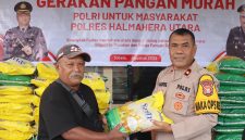 Polrea Halut gandeng Bulog, gelar pangan murah.(foto/humas)