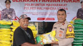 Polrea Halut gandeng Bulog, gelar pangan murah.(foto/humas)