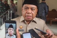 Bupati Halut saat ditemui awak media.