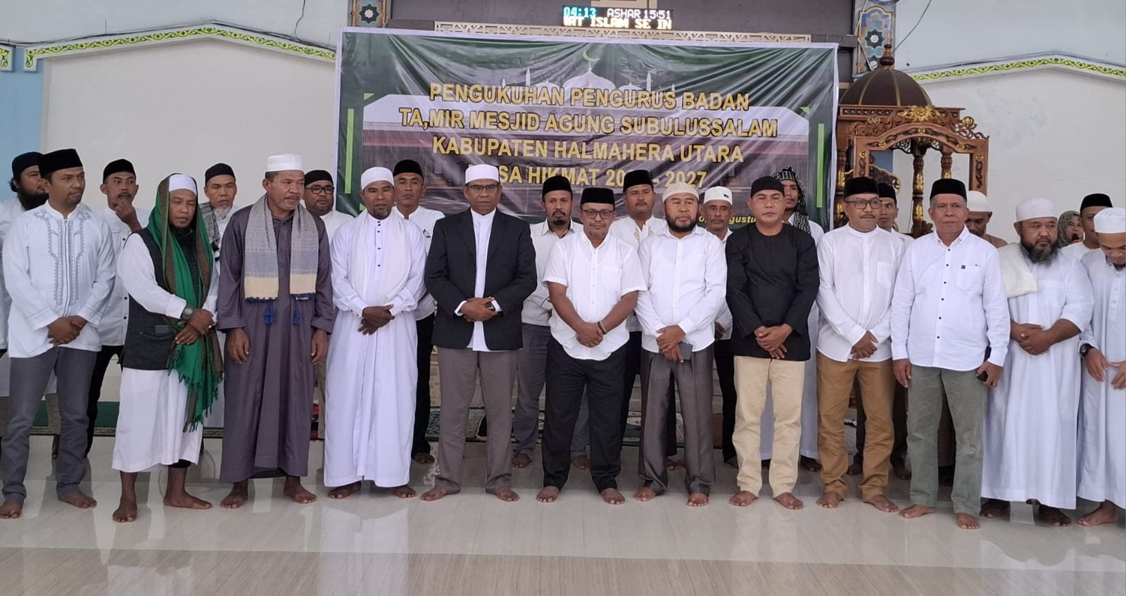 BTM Masjid Agung Subulussalam Dikukuhkan, Wabup Halut Ingatkan Pentingnya Kepedulian Sosial