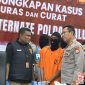 Kapolda Malut pimpin konferensi pers pengungkapan pelaku pencurian sadis.(foto/humas) 