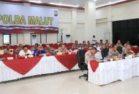 Kapolda Malut hadiri pengarahan Kapolri lewat zoom. 