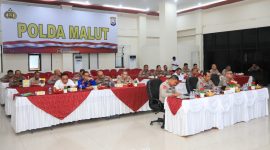 Kapolda Malut hadiri pengarahan Kapolri lewat zoom. 