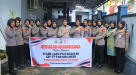 Polwan Polda Malut Sambut HUT ke-77 Polwan. 