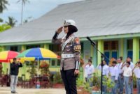 Kasat lantas Polres Halteng jadi irup di upacara HUT Polwan ke-77