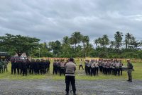 Personil Polres Haltim gelar apel 