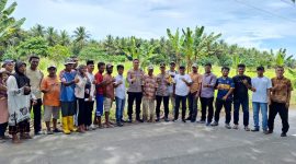 Kapolres Halut bersama PDPM tinjau lokasi penanam jagung. 