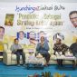 Narasumber pembedah buku Pendidikan Sebagai Strategi Kebudayaan yang ditulis oleh Dr. Hi. Kasman Hi. Ahmad, yakni Prof. Gufran A. Ibrahim, Prof. Julianus Majau, Drs. A. Malik Ibrahim, yang dipandu oleh Drs. Darwis Humah.