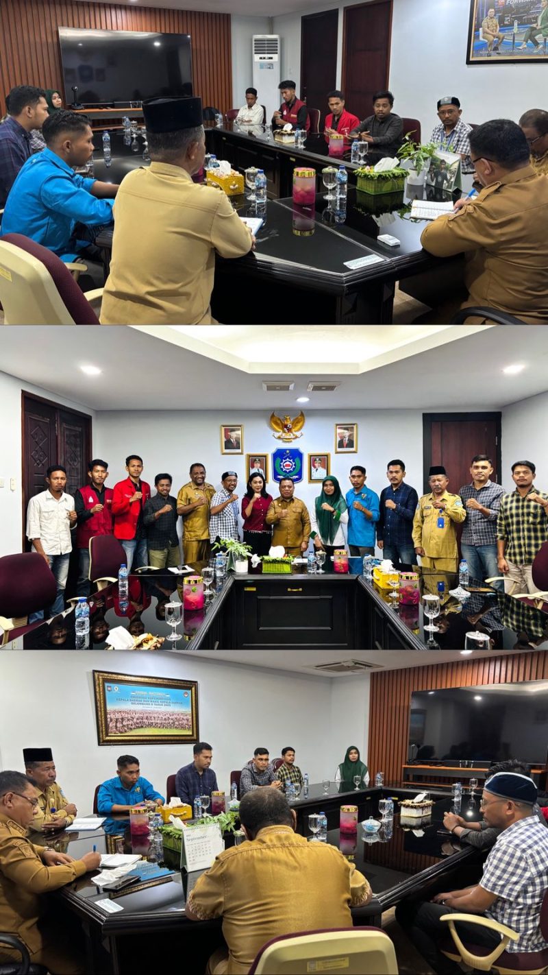 KNPI Halut dan Cipayung Plus bersilaturahim dengan Bupati Halut Dr. Piet Hein Babua, bahas persiapan Rapimpurda dan Musda ke-VII KNPI.