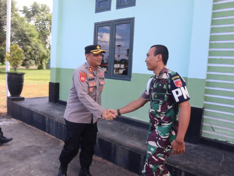 Kapolres Halut AKBP Erlichson Pasaribu, jalin silaturahim ke Subdenpom XV/1-1 Tobelo