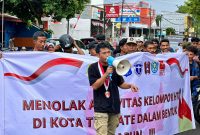 Cipayung plus gelar aksi di Mapolres Ternate, tolak paham radikal.(istimewa)