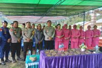 Kapolres Halut AKBP Erlichson Pasaribu bersama PJU Polres Halut Kuker ke Polsek Loloda Utara.(foto/humas)