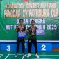 Anggota Brimob Polda Malut, Briptu Syahputra, raih juara III kejuaraan bulu tangkis Pangdam XV/Pattimura Cup.(istimewa)