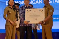 Wakil Bupati Halut, Dr. Hi. Kasman Hi. Ahmad, terima penghargaan dari BKN RI