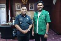 Bupati Halut, Dr. Piet Hein Babua dan Ketua GP Ansor Halut, Rifky R. Kasibit